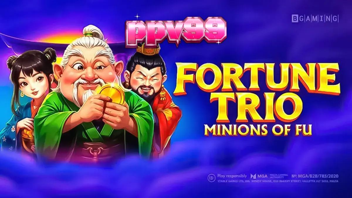 Tampilan visual slot Fortune Trio: Minions of Fu pada perangkat seluler